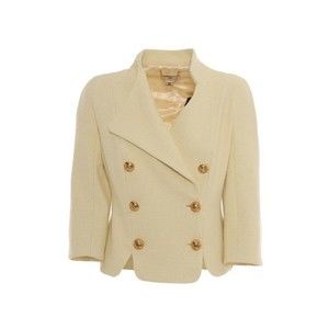 Elisabetta Franchi Tailored Double-Breasted Blazer With Gold Buttons - NWT